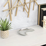 7" Silver Crescent Cast Iron Vanity Tray - Homeroots - Flyclothing LLC