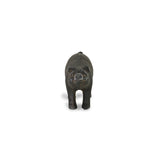 5" Black Cast Iron Pig Hand Painted Sculpture