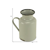 8" Gray and Black Metal Rustic Decorative Water Jug - Homeroots