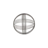 8.5" Gray Metal Decorative Orb