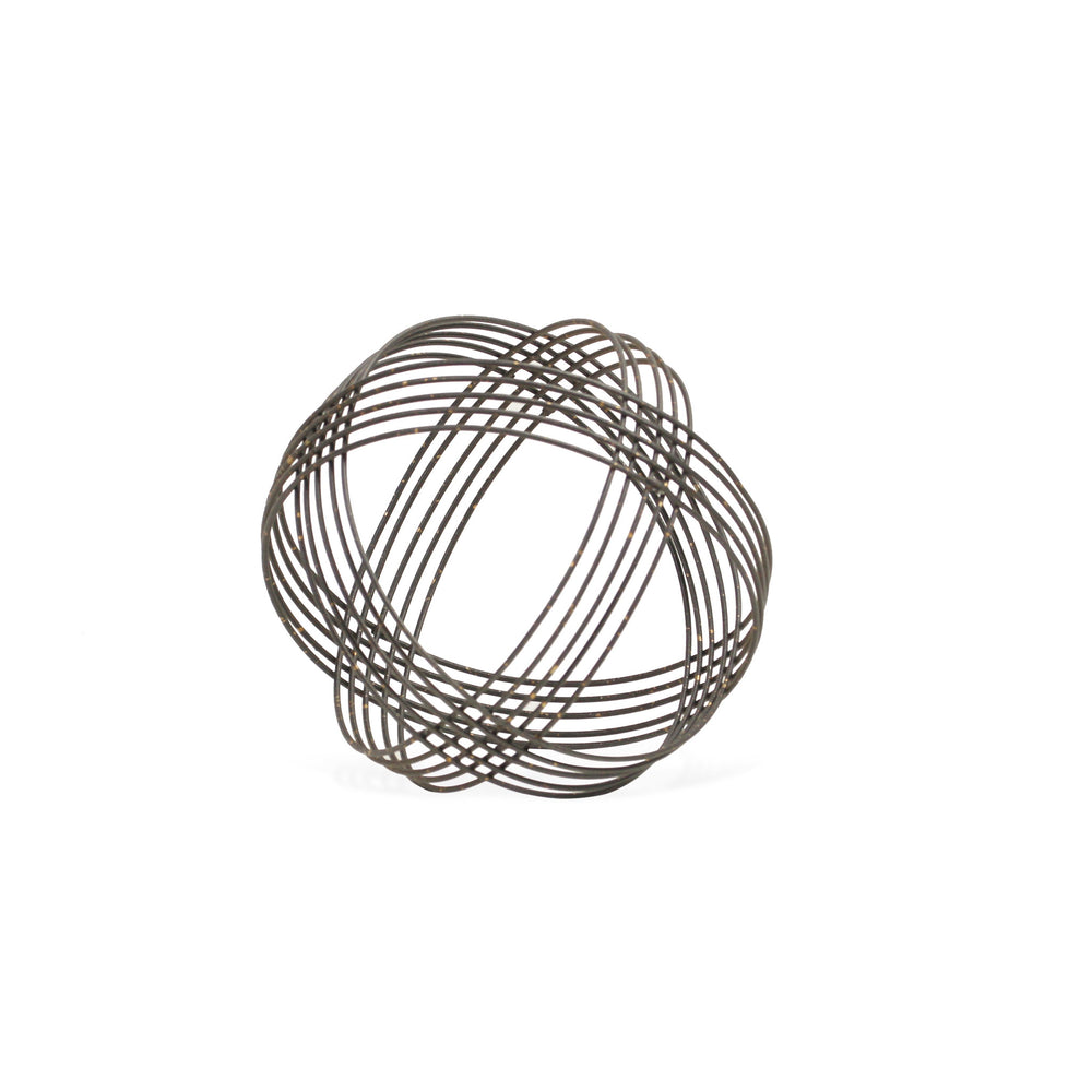 7" Gray Metal Decorative Orb - Homeroots - Flyclothing LLC