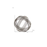 7" Gray Metal Decorative Orb - Homeroots - Flyclothing LLC