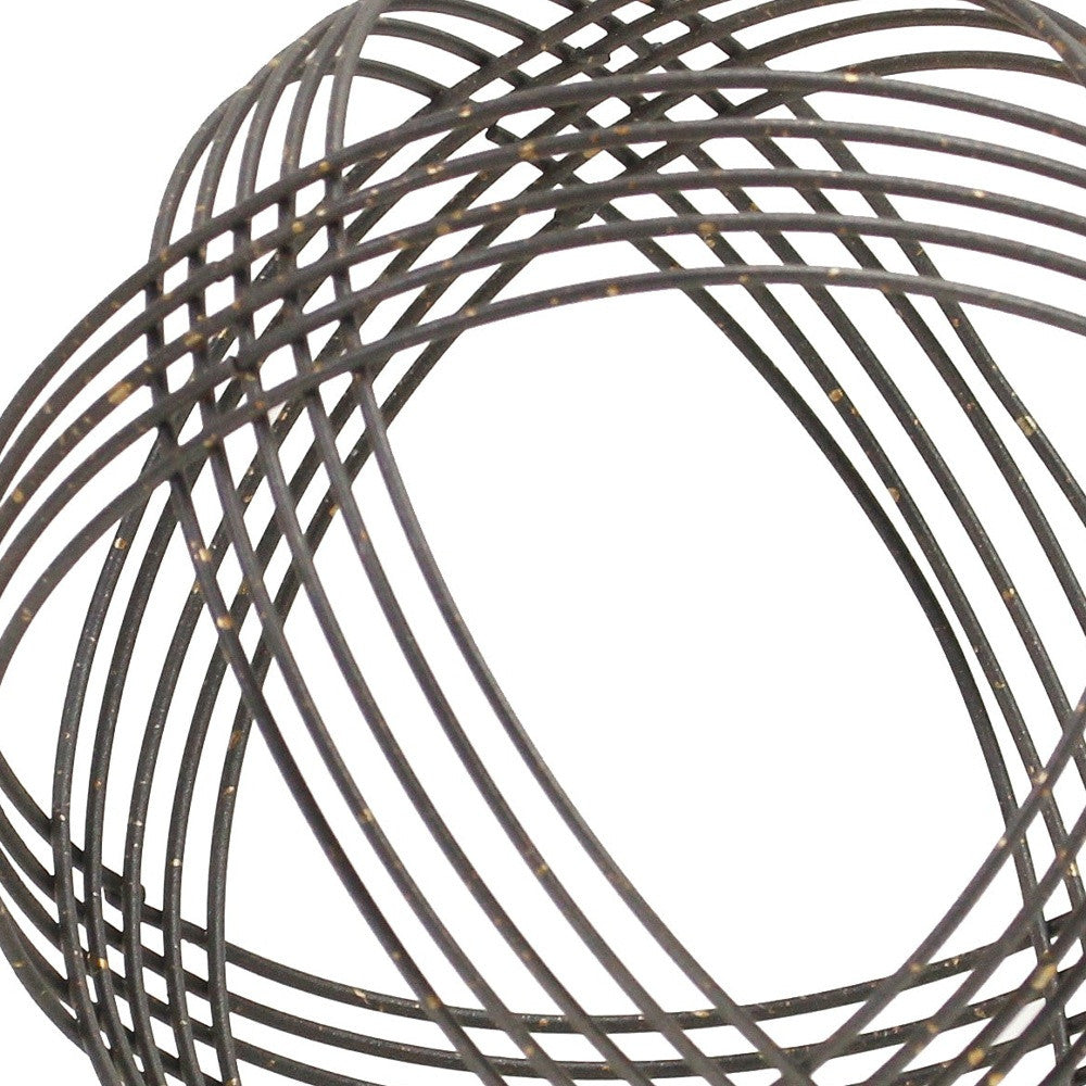 7" Gray Metal Decorative Orb - Homeroots - Flyclothing LLC