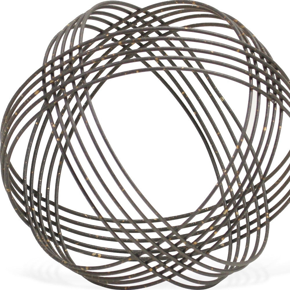 7" Gray Metal Decorative Orb - Homeroots - Flyclothing LLC