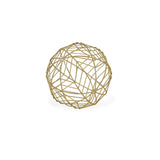 7" Gold Metal Decorative Orb