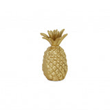 9" Gold Cast Iron Pineapple Hand Painted Sculpture