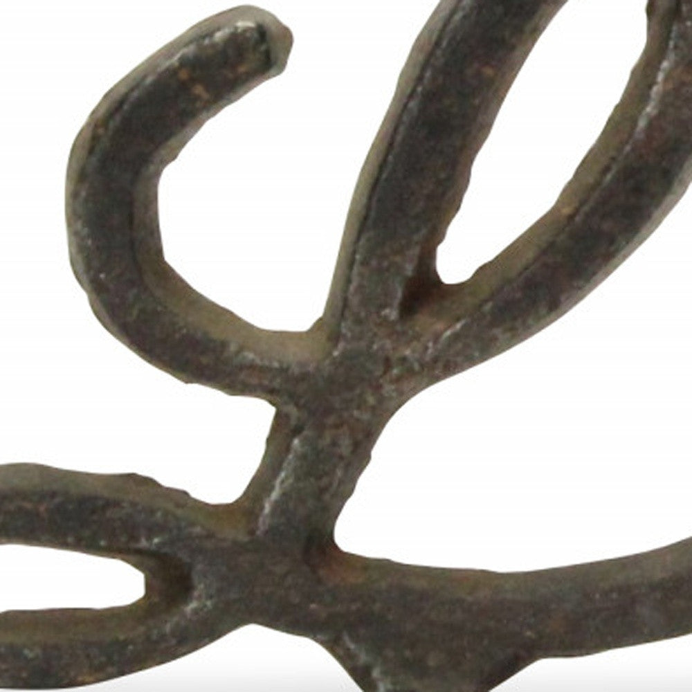 3" Black Cast Iron Love Hand Painted Sculpture - Homeroots - Flyclothing LLC