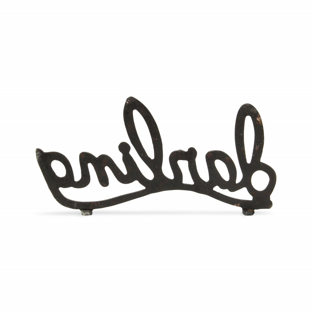 5" Black Cast Iron Hand Painted Darling Tabletop Sculpture - Homeroots