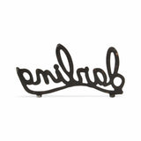 5" Black Cast Iron Hand Painted Darling Tabletop Sculpture - Homeroots