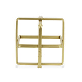 6" Gold Metal Abstract Hand Painted Sculpture