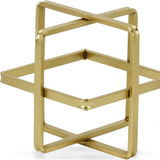 6" Gold Metal Abstract Hand Painted Sculpture