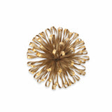 4" Gold Metal Abstract Bloom Painted Sculpture