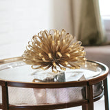 4" Gold Metal Abstract Bloom Painted Sculpture - Homeroots