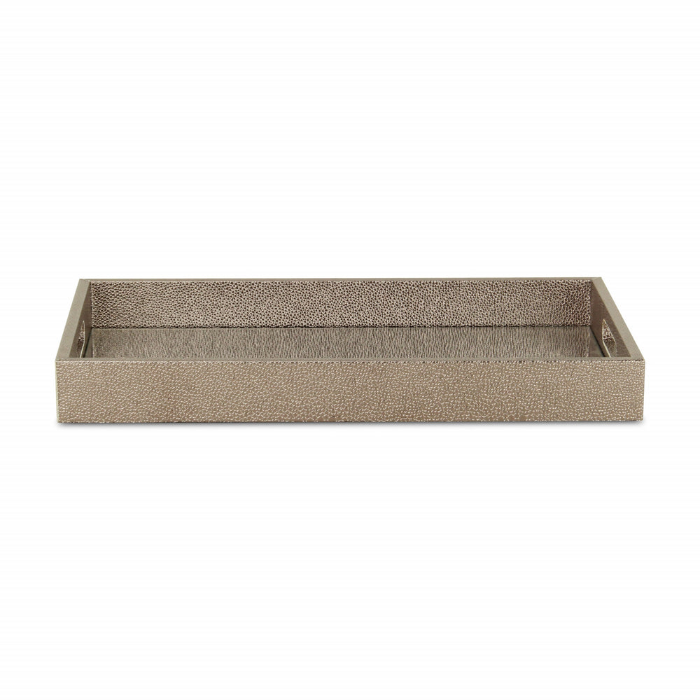 16" Gray Rectangular Wood Handmade Tray With Handles - Homeroots - Flyclothing LLC