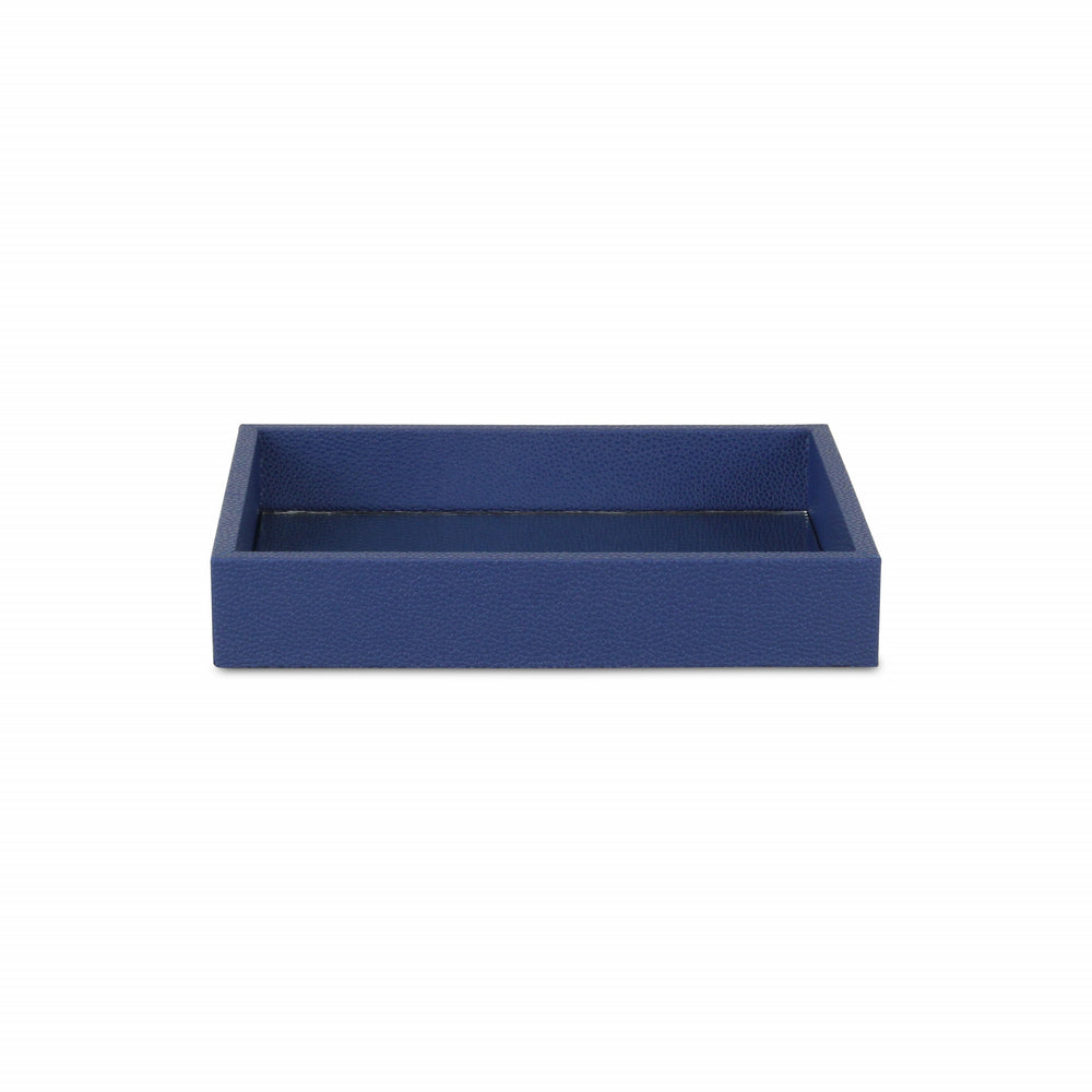 10" Navy Blue Rectangular Wood Handmade Tray - Homeroots - Flyclothing LLC