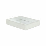 10" Silver Rectangular Wood Handmade Tray - Homeroots - Flyclothing LLC