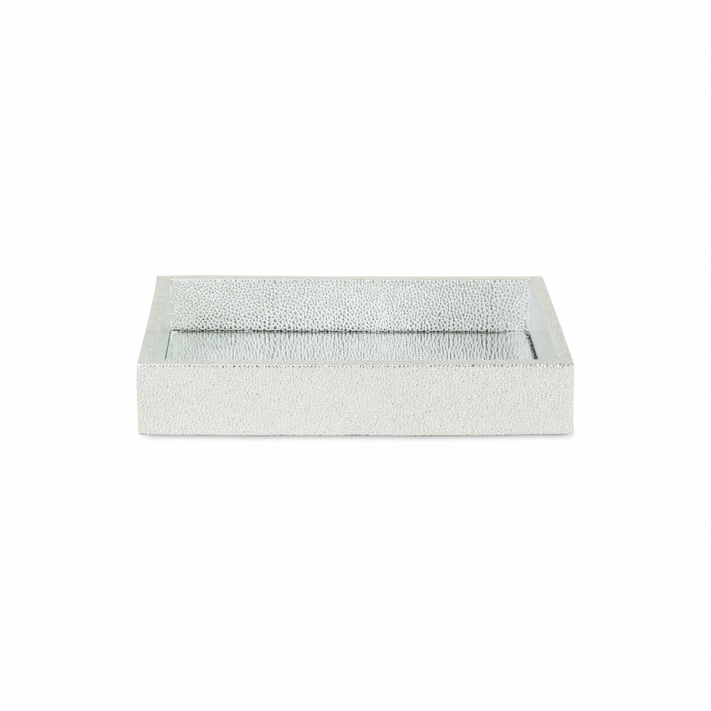 10" Silver Rectangular Wood Handmade Tray - Homeroots - Flyclothing LLC