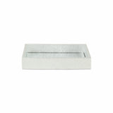 10" Silver Rectangular Wood Handmade Tray - Homeroots - Flyclothing LLC