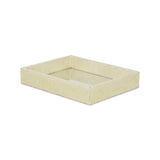 10" White and Gold Rectangular Wood Handmade Serving Tray - Homeroots - Flyclothing LLC