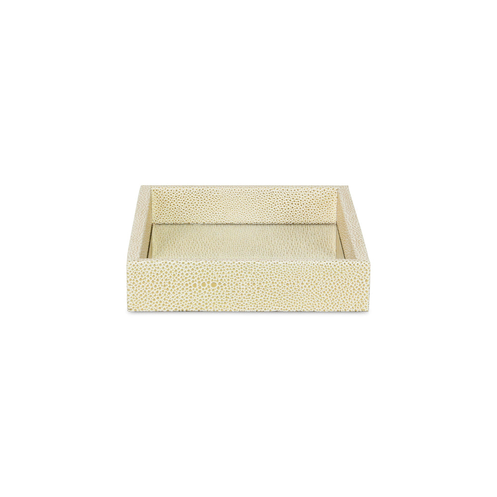 10" White and Gold Rectangular Wood Handmade Serving Tray - Homeroots - Flyclothing LLC