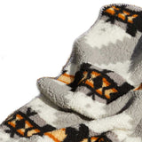 Gray Knitted Sherpa Geometric Reversable Throw - Homeroots - Flyclothing LLC