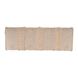 47" Cream And Black Leg Abstract Stripe and Dot Upholstery Bench - Homeroots