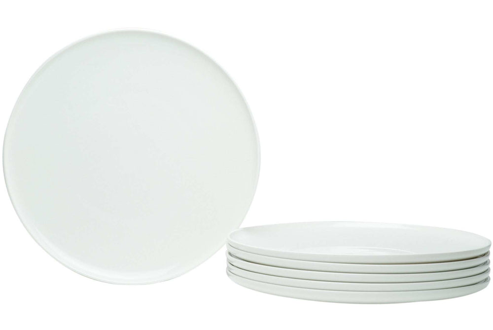 White Six Piece Round Coupe Porcelain Service For Six Dinner Plate Set - Homeroots - Flyclothing LLC