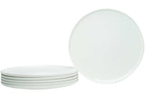 White Six Piece Round Coupe Porcelain Service For Six Dinner Plate Set - Homeroots - Flyclothing LLC