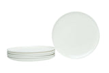White Six Piece Porcelain Service For Six Salad Plate Set - Homeroots - Flyclothing LLC