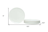 White Six Piece Porcelain Service For Six Salad Plate Set - Homeroots - Flyclothing LLC