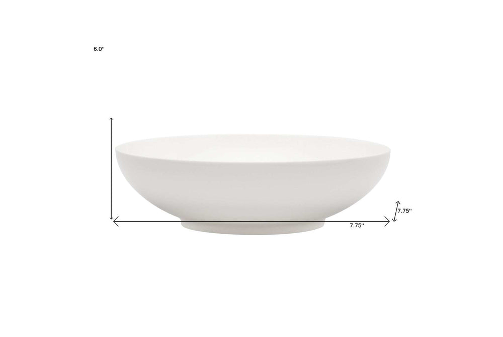 White Six Piece Porcelain Service For Six Bowl Set - Homeroots - Flyclothing LLC