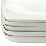 White Six Piece Rectangle Porcelain Service For Six Dinner Plate Set - Homeroots - Flyclothing LLC