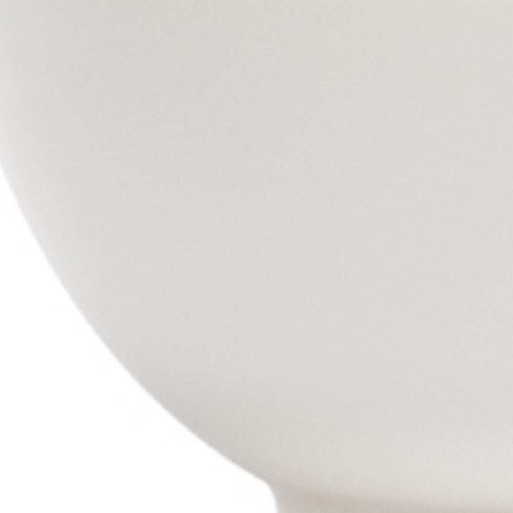 White Porcelain Large Round Serve Bowl - Homeroots - Flyclothing LLC