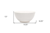 White Porcelain Large Round Serve Bowl - Homeroots - Flyclothing LLC