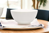 White Porcelain Large Round Serve Bowl - Homeroots - Flyclothing LLC