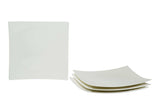 White Six Piece Square Bone China Service For Six Dinner Plate Set - Homeroots - Flyclothing LLC