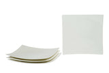 White Six Piece Square Bone China Service For Six Dinner Plate Set - Homeroots - Flyclothing LLC