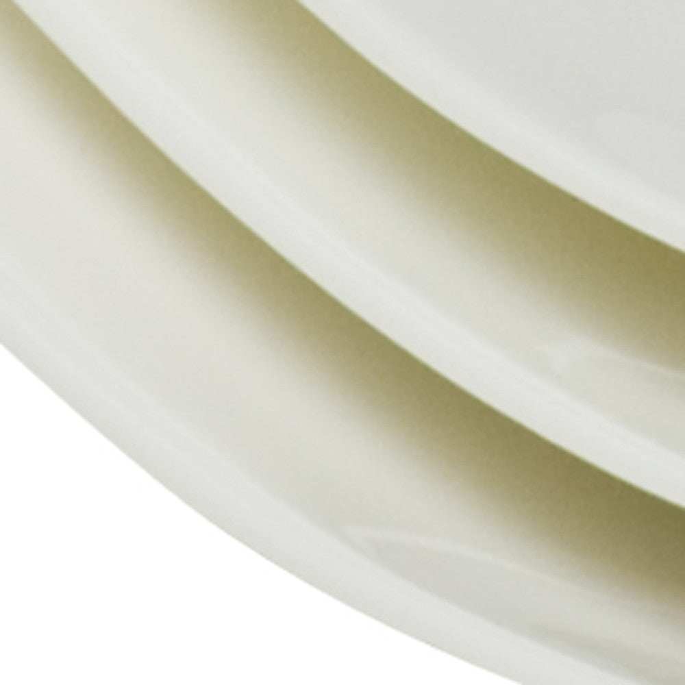 White Six Piece Square Bone China Service For Six Dinner Plate Set - Homeroots - Flyclothing LLC