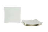 White Six Piece Square Bone China Service For Six Salad Plate Set - Homeroots - Flyclothing LLC