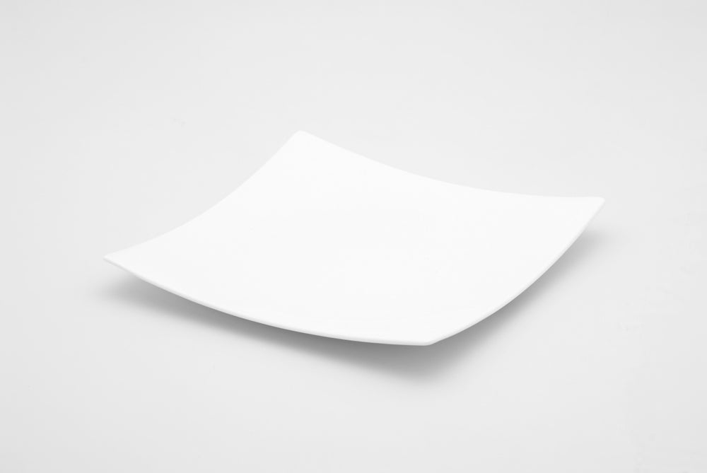 13" White Square Bone China Platter - Homeroots - Flyclothing LLC