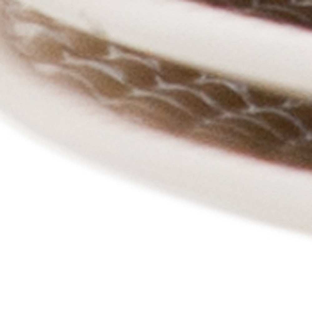 White Four Piece Weave Stoneware Service For Four Dinner Plate Set - Homeroots - Flyclothing LLC