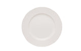 White Four Piece Round Weave Stoneware Service For Four Salad Plate Set - Homeroots - Flyclothing LLC