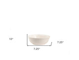 White Four Piece Round Weave Stoneware Service For Four Bowl Set - Homeroots - Flyclothing LLC