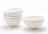 White Four Piece Porcelain Service For Four Bowl Set - Homeroots - Flyclothing LLC
