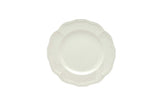 White Four Piece Round Scallop Stoneware Service For Four Salad Plate Set - Homeroots - Flyclothing LLC