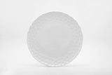 White Six Piece Round Pebbled Porcelain Service For Six Dinner Plate Set - Homeroots - Flyclothing LLC