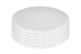 White Six Piece Round Pebbled Porcelain Service For Six Dinner Plate Set - Homeroots - Flyclothing LLC