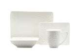 White Six Piece Pebbled Porcelain Service For Six Bowl Set - Homeroots - Flyclothing LLC