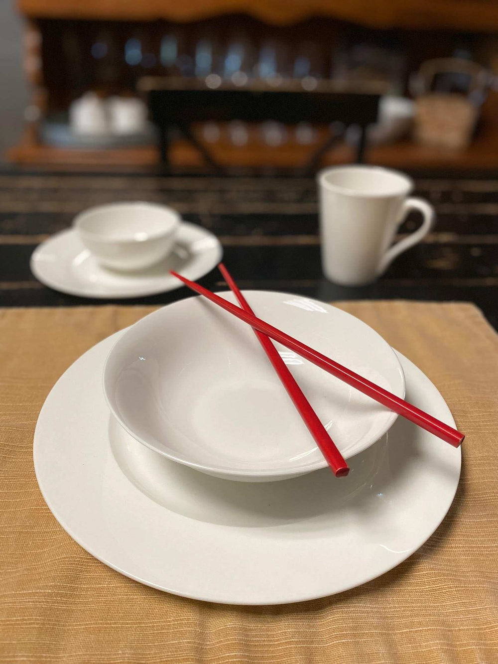 White Sixteen Piece Round Bone China Service For Four Dinnerware Set - Homeroots - Flyclothing LLC