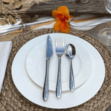 White Sixteen Piece Round Bone China Service For Four Dinnerware Set - Homeroots - Flyclothing LLC